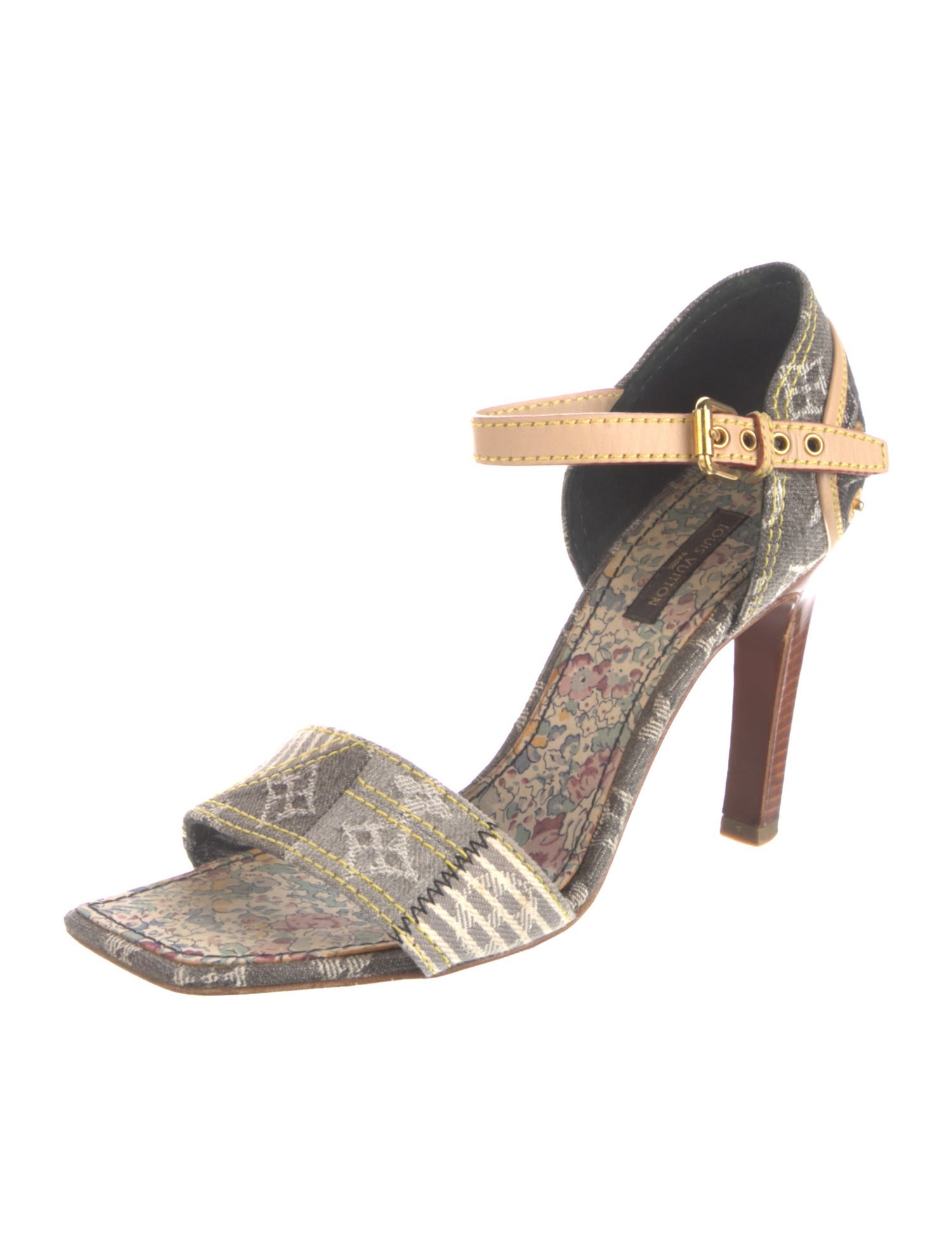 Louis Vuitton Denim Printed Sandals